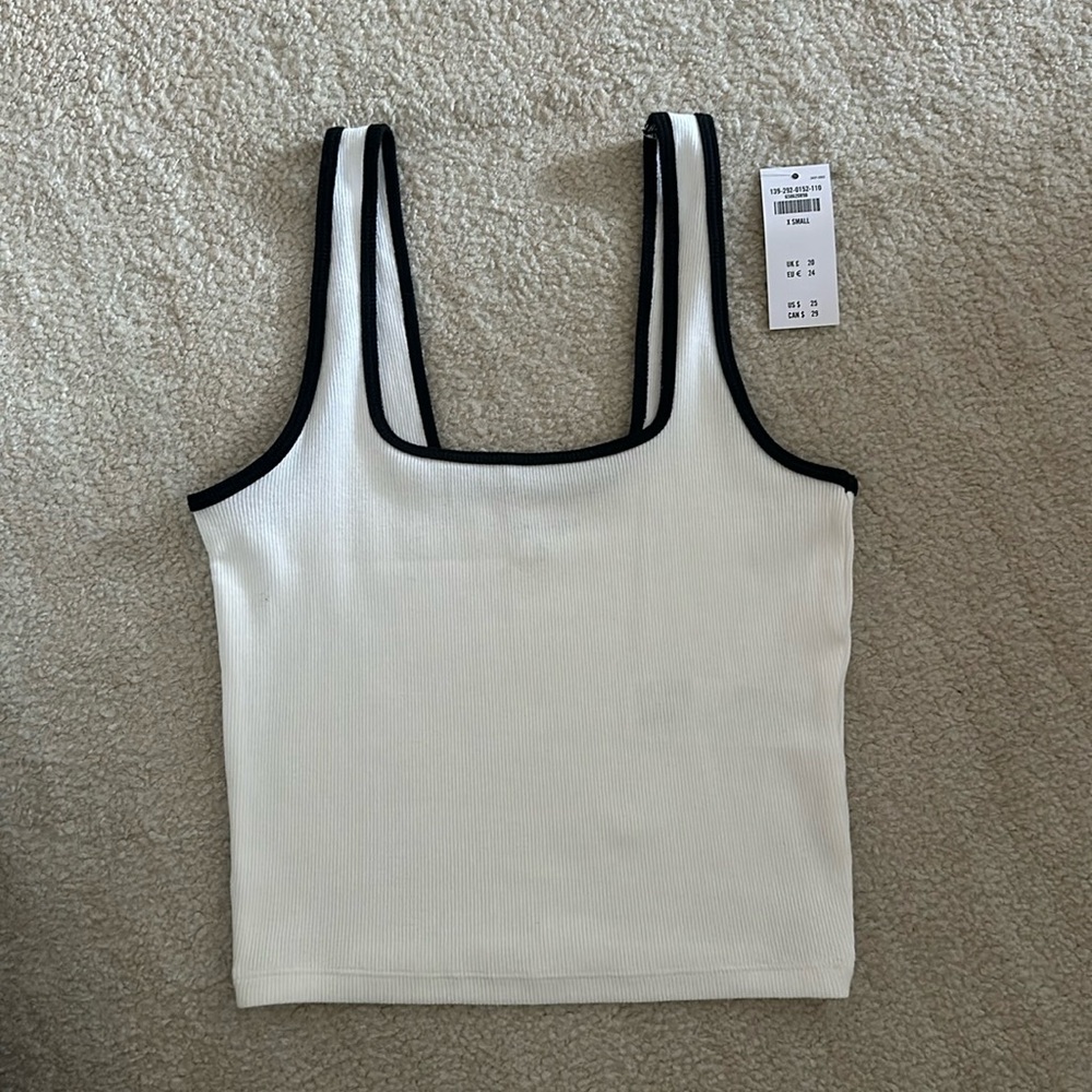Abercrombie Cropped Squareneck Rib Tank